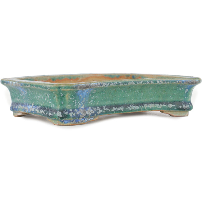 Rechthoekige groene bonsaipot van Koyou - 166 x 118 x 32 mm