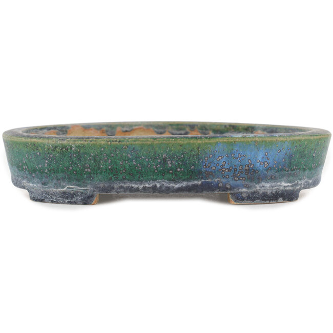 Vaso bonsai ovale verde di Koyou - 184 x 145 x 34 mm