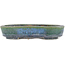 Oval green bonsai pot by Koyou - 184 x 145 x 34 mm