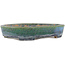 Oval green bonsai pot by Koyou - 184 x 145 x 34 mm