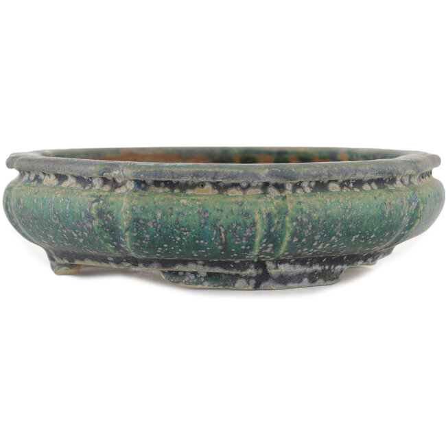 Maceta para bonsái verde loto de Koyou - 155 x 155 x 40 mm