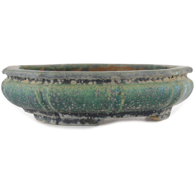 Pot à bonsaï Lotus vert par Koyou - 155 x 155 x 40 mm