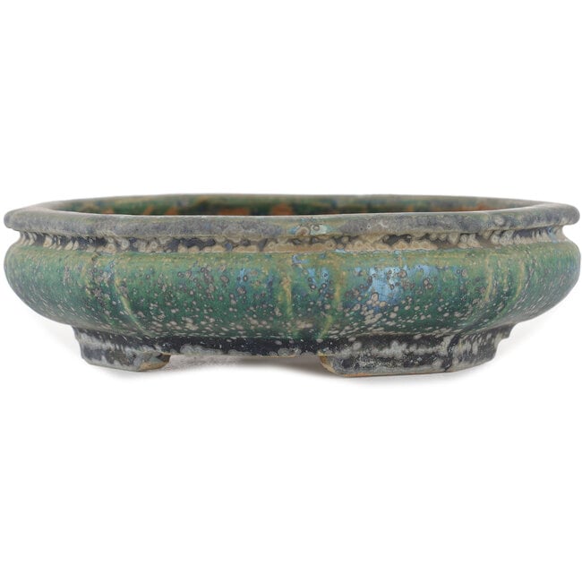 Lotus green bonsai pot by Koyou - 155 x 155 x 40 mm