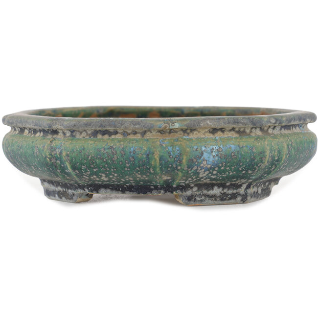 Pot à bonsaï Lotus vert par Koyou - 155 x 155 x 40 mm