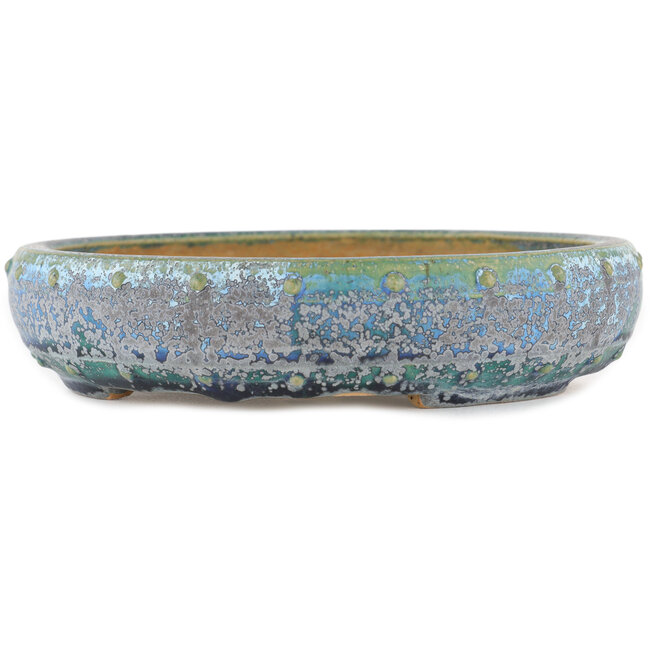 Maceta redonda para bonsái verde de Koyou - 190 x 190 x 40 mm