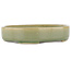 Oval green bonsai pot - 168 x 143 x 32 mm