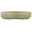 Oval green bonsai pot - 168 x 143 x 32 mm