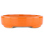 Oval orange bonsai pot - 168 x 143 x 32 mm