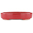 Oval red bonsai pot - 168 x 143 x 32 mm