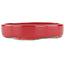 Oval red bonsai pot - 168 x 143 x 32 mm