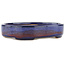 Oval blue bonsai pot - 168 x 143 x 32 mm