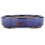 Oval blue bonsai pot - 168 x 143 x 32 mm