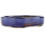 Oval blue bonsai pot - 168 x 143 x 32 mm