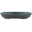 Oval green bonsai pot - 171 x 146 x 28 mm