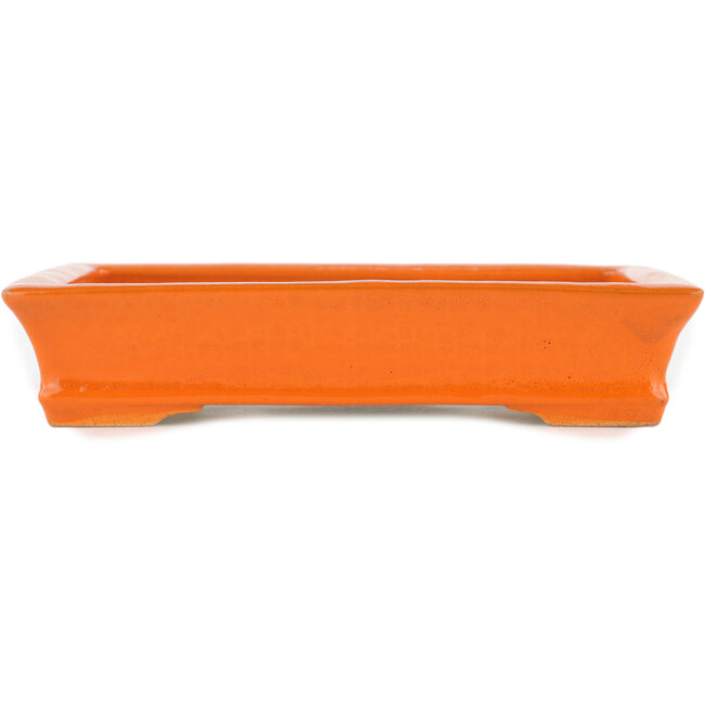 Rechthoekige oranje bonsaipot - 200 x 155 x 40 mm