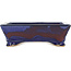 Rectangular blue bonsai pot - 140 x 112 x 45 mm