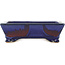 Rectangular blue bonsai pot - 140 x 112 x 45 mm