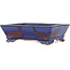 Rectangular blue bonsai pot - 140 x 112 x 45 mm