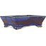 Rectangular blue bonsai pot - 140 x 112 x 45 mm