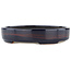 Oval blue bonsai pot - 170 x 145 x 35 mm