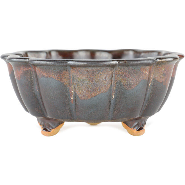 Pot à bonsaï Lotus marron - 135 x 135 x 60 mm