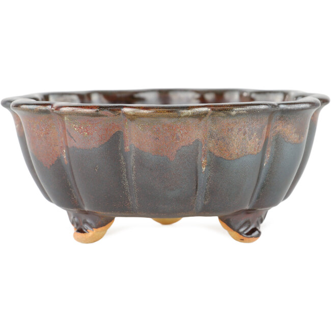 Pot à bonsaï Lotus marron - 135 x 135 x 60 mm