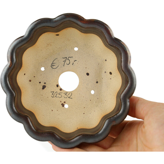 Vaso bonsai marrone loto - 135 x 135 x 60 mm