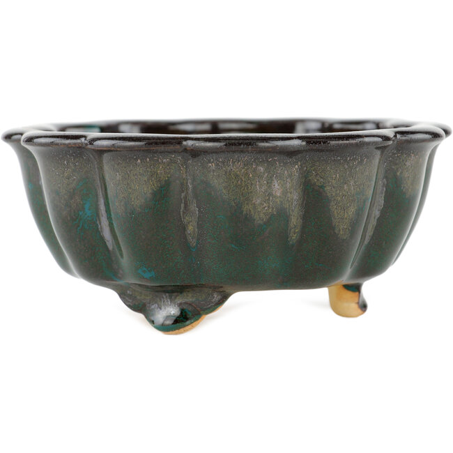 Pot à bonsaï vert lotus - 135 x 135 x 60 mm