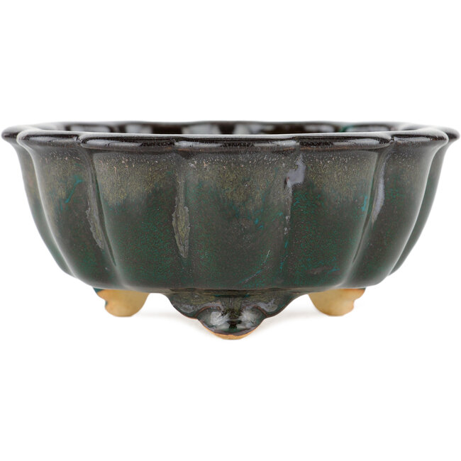 Pot à bonsaï vert lotus - 135 x 135 x 60 mm