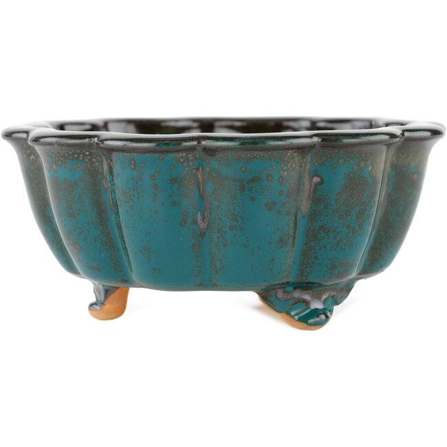 Pot à bonsaï vert lotus - 135 x 135 x 60 mm