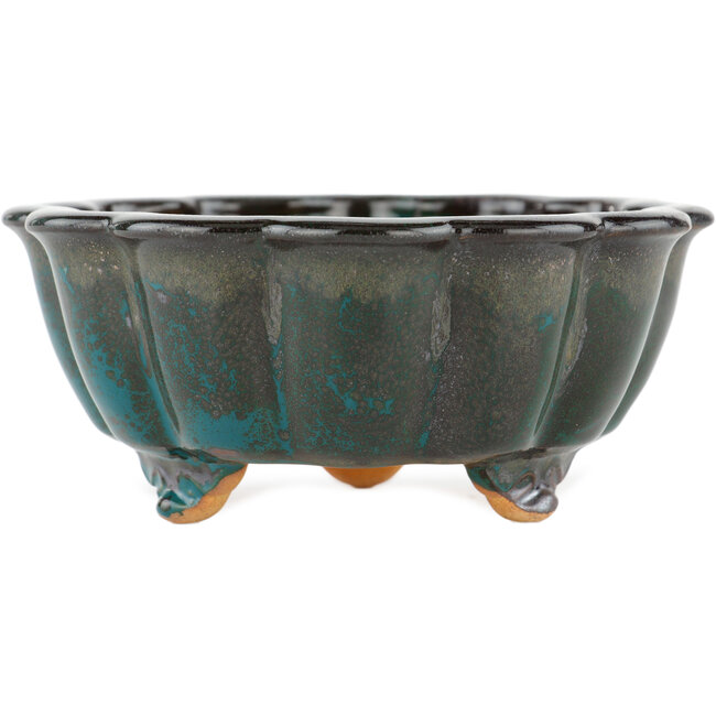 Pot à bonsaï vert lotus - 135 x 135 x 60 mm