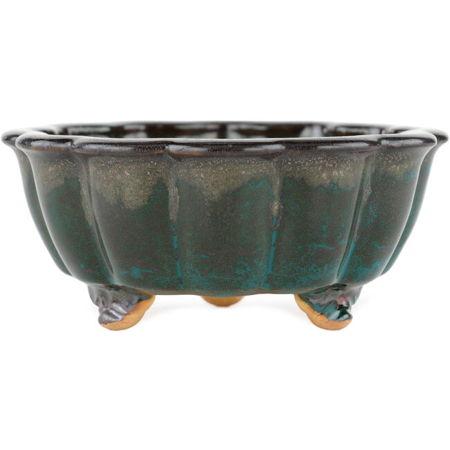 Pot à bonsaï vert lotus - 135 x 135 x 60 mm