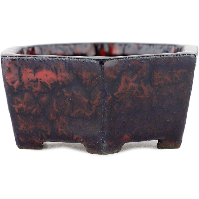 Hexagonal multicolor bonsai pot - 100 x 100 x 40 mm