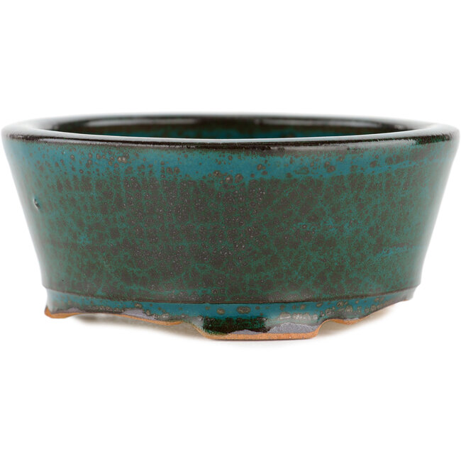 Maceta redonda para bonsái verde - 105 x 105 x 45 mm