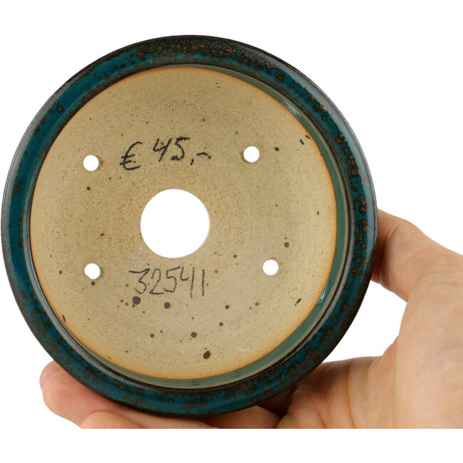 Maceta redonda para bonsái verde - 105 x 105 x 45 mm