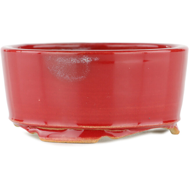Maceta redonda para bonsái roja - 105 x 105 x 45 mm