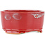 Round red bonsai pot - 105 x 105 x 45 mm