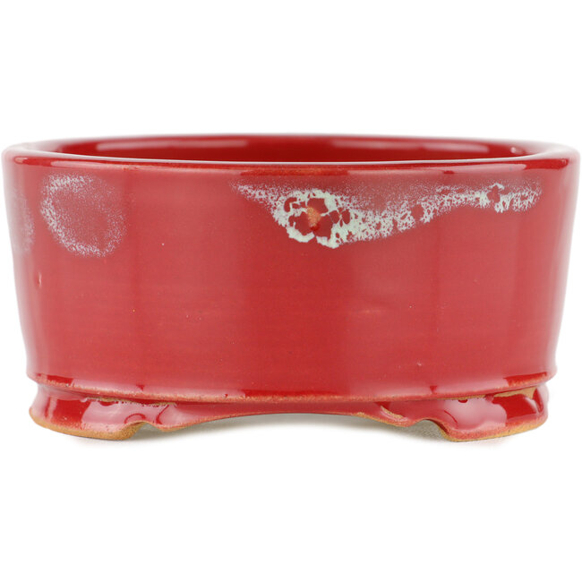 Pot à bonsaï rond rouge - 105 x 105 x 45 mm