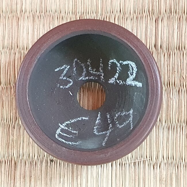 Runder, unglasierter Bonsaitopf von Bigei – 50 x 50 x 22 mm