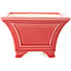 Pot à bonsaï carré rouge par Yixing - 150 x 150 x 90 mm