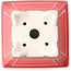 Pot à bonsaï carré rouge par Yixing - 150 x 150 x 90 mm