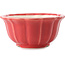 Vaso bonsai rotondo rosso di Yixing - 135 x 135 x 65 mm