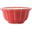 Vaso bonsai rotondo rosso di Yixing - 135 x 135 x 65 mm