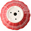 Pot à bonsaï rond rouge par Yixing - 135 x 135 x 65 mm