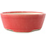 Round red bonsai pot by Yixing - 145 x 145 x 65 mm