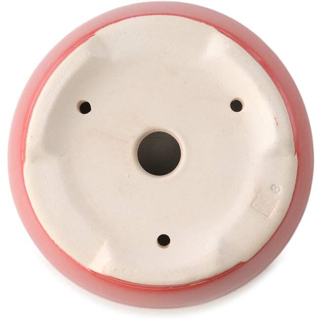 Runder roter Bonsaitopf von Yixing – 145 x 145 x 65 mm