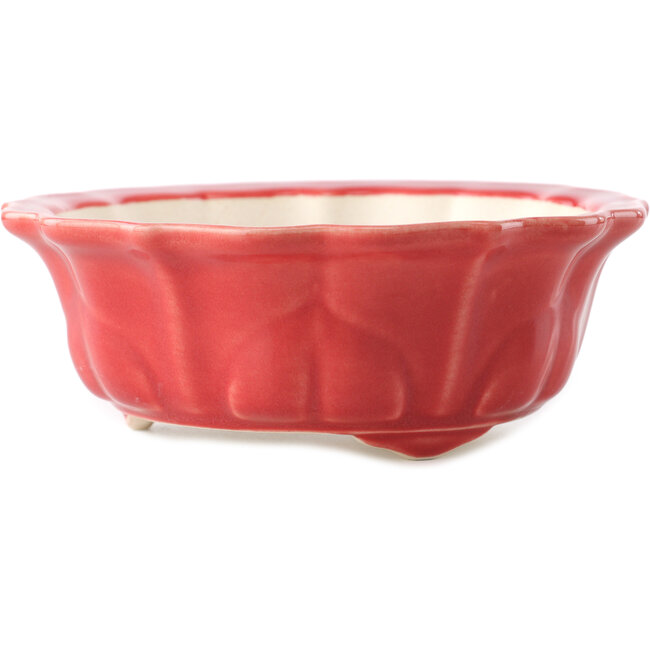 Pot à bonsaï rond rouge par Yixing - 170 x 170 x 60 mm