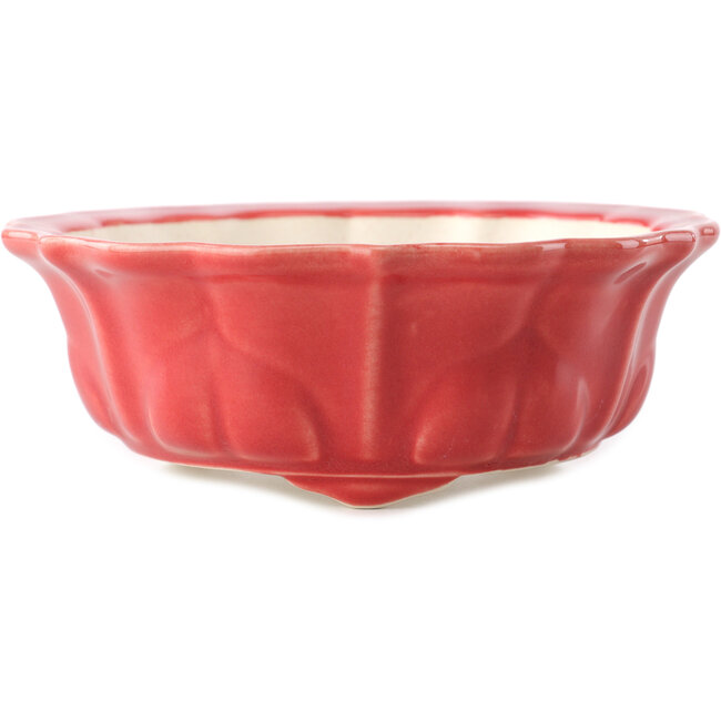 Maceta redonda para bonsái roja de Yixing - 170 x 170 x 60 mm