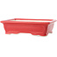 Maceta rectangular para bonsái roja de Yixing - 180 x 125 x 60 mm