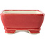 Maceta rectangular para bonsái roja de Yixing - 180 x 140 x 60 mm